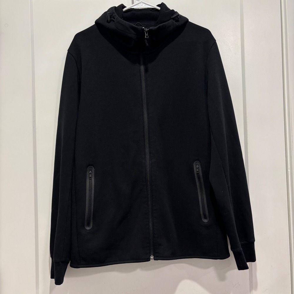 Uniqlo Dry Stretch Full Zip Hoodie Mens XL Black Performance Sweatshirt 5129